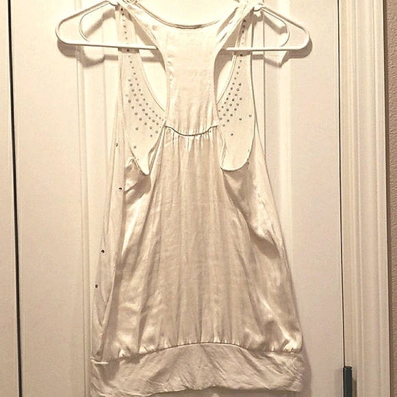 Express Rhinestone Tank Off White Size XS - Picture 2 of 12